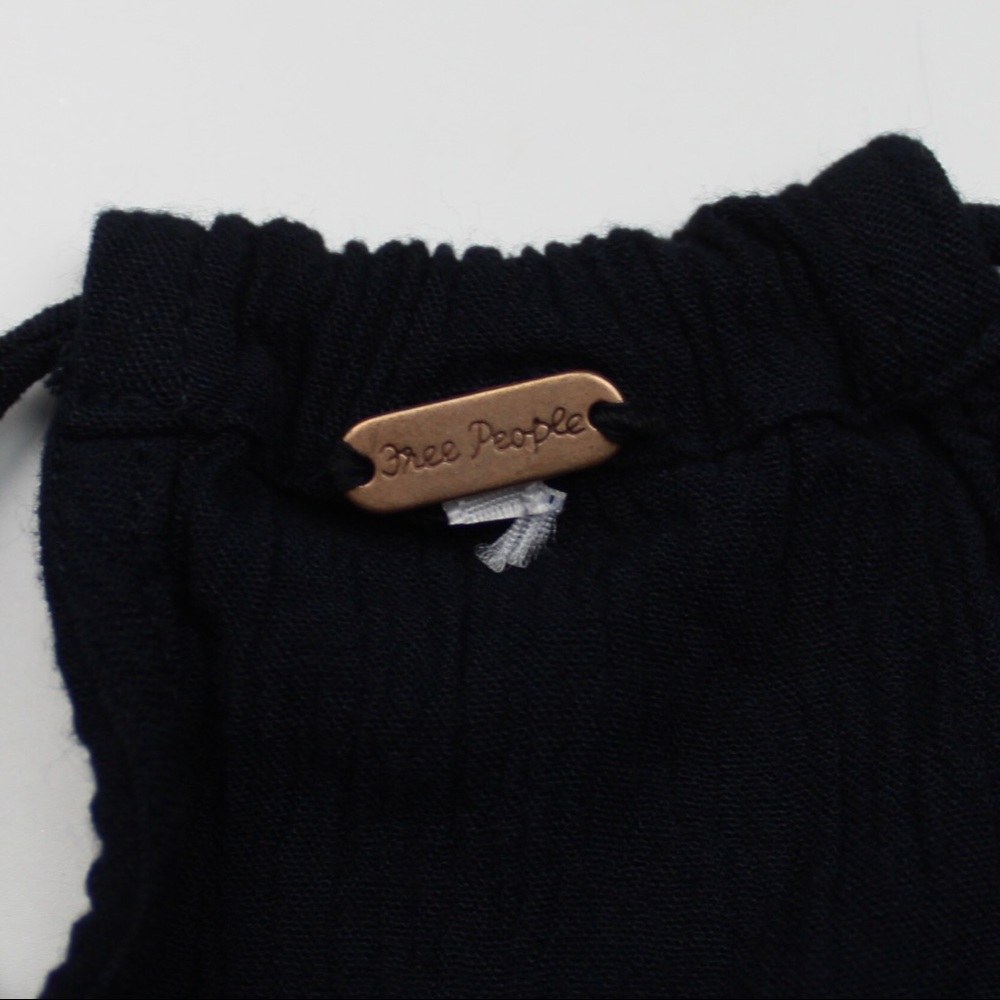 FREE PEOPLE Deep V Loose Fitting Bralette Top w/ Beads on strings - Picture 3 of 9